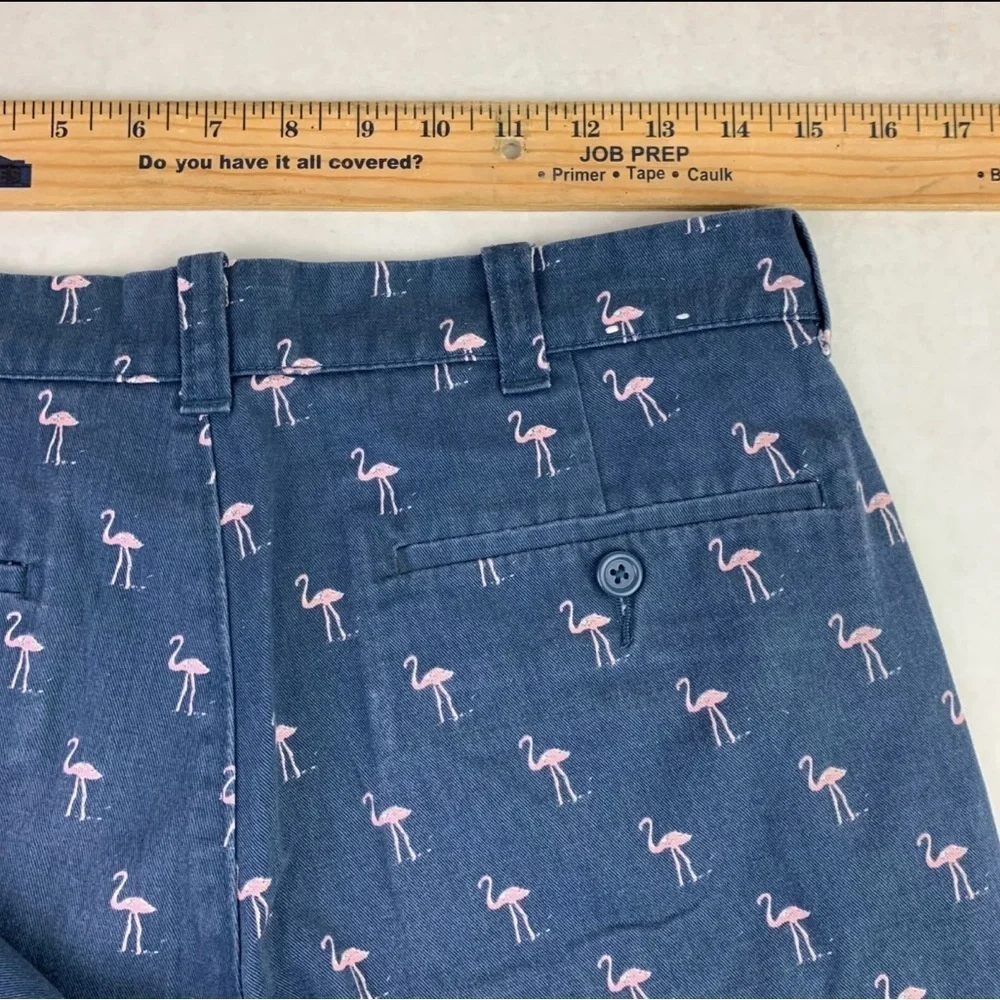 J. Crew Blue Flamingo Print Men's Shorts Size 29W